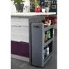 Image de Mobilo Desserte - 3 étagères de rangement modulables - Roulettes multidirectionnelles - 60 x 22 x 79 cm - Gris anthracite - EDA