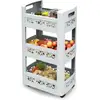 Image de Resserre Mobilo Modulable 3x11l - 4 Roulettes 360° - Blanc - 29 X 45 X H 79 Cm
