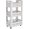 Image de Resserre mobilo modulable 3x11L - 4 roulettes 360° - Blanc - 29 x 45 x H 79 cm