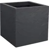 Image de Pot de fleurs Carré 30 cm - EDA - Volcania Up - 21 L - Intérieur/Extérieur -Décor Pierre- 295 x 295 x H. 295 cm - Gris Anthracite