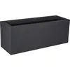 Image de Jardinière - EDA - Volcania Up - 57 L - Intérieur/Extérieur - Décor Pierre - 795 x 295 x H. 295 cm - Gris Anthracite