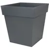 Image de Pot de fleur carré - Toscane - EDA - 495 x 495 x H.525 cm - Intérieur / Extérieur - 87L - Gris Anthracite