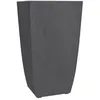 Image de Pot de fleurs Carré haut - EDA - Diva Basalt - 42 L - 435 x 435 x H.78.2 cm -Bac intérieur amovible - Gris anthracite