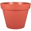 Image de Pot de fleur Rond - Ø 60 cm - EDA - Toscane - 76 L - Intérieur/Extérieur - Ø 60 x H.47 cm - Orange Terre Battue