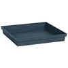 Image de Soucoupe Carrée - EDA - Toscane - 40 cm - Pour Pot 50 cm réf. 013648 - 40 x 40 x H. 59 cm - Bleu Jean