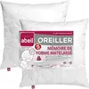 Image de Lot De 2 Oreillers A Mémoire De Forme Matelassés- 60x60 Cm - Blanc