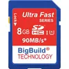 Image de 8Go 90Mo/s Ultra Rapide Carte mémoire pour Camera de Canon Digital IXUS 185 Classe 10 SD SDHC