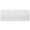 Image de Buffet Éclairage À Led 4 Portes Bois Laqué Blanc À Reliefs Kala 220cm