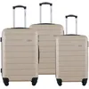 Image de TORTUE - Set de 3 Valises 52cm-62cm-67cm - ABS - 4 roulettes Doubles - Cadenas Integré- Champagne