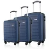 Image de TORTUE - Set de 3 Valises 52cm-62cm-67cm - ABS - 4 roulettes Doubles - Cadenas Integré- Bleu marine