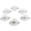 Image de Coffret de 6 tasses à café avec sous tasses 10 cl Pétale - Table Passion