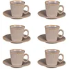 Image de Coffret de 6 tasses à café avec sous tasses Liv - Table Passion