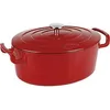 Image de Sitram 711088 Cocotte Ovale Fonte Rouge/Noir 6 5 L