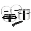 Image de Batterie De Cuisine 8 Pièces Avec 1 Manche Amovible Sitram Sitramovible Arpège Argent