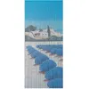 Image de Rideau de porte - MOREL - Lavandin - bambou peint - 90x200 cm - motif lavandin