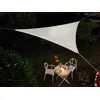 Image de Voile D'ombrage Triangulaire Leds Solaires 3,60 X 3,60 X 3,60 M Blanc - Jardiline