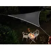 Image de Voile D'ombrage Triangulaire Leds Solaires 3,6 X 3,6 X 3,6 M Ardoise - Jardiline