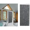 Image de Rideau de porte chenille florence gris noir - 90 x 220 cm 1077718