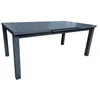 Image de Table rectangulaire extensible Santorin 8/10 personnes en aluminium finition uni gris-bleuté - Jardiline