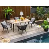 Image de Table De Jardin Rectangulaire En Bois Teck Comores - 4 Places - Jardiline