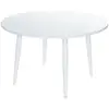 Image de Table De Jardin En Aluminium Ronde Coloris Blanc Capri - 6 Places - Jardiline
