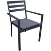 Image de Fauteuil De Jardin En Aluminium Avec Coussin Gris Minorca - Jardiline