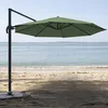 Image de Parasol déporté rond Vert Olive Ø 300x250 cm
