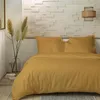 Image de Parure de lit housse de couette 100% Percale de Coton Jaune 220x240 cm - Housse De Rêve