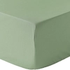 Image de Drap Housse 140x190 + 30 Cm 100% Percale De Coton 80 Fils Sauge