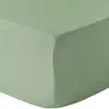 Image de Drap Housse 180x200 + 30 Cm 100% Percale De Coton 80 Fils Sauge