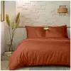 Image de Housse de couette 220x240 cm + 2 taies 100% percale de coton 80 fils terracotta PD19017