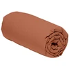 Image de Drap Housse 160x200 + 30 Cm 100% Percale De Coton 80 Fils Terracotta