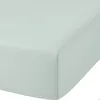 Image de Drap housse 2 pers 140x190 de coton-bambou - bambou vert