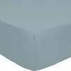 Image de Drap housse 160x200 cm bonnet 30cm 100% percale de coton 80fils azur