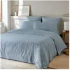 Image de Parure de lit 220x240 cm - Bambou/Coton - Ardoise