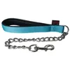 Image de Martin Sellier - Laisse en Chaîne Très Forte avec Nylon de 60cm pour Chien - Turquoise Bleu