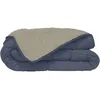 Image de CALGARY - Couette Chaude Microfibre 400gr/m² - Pétrole et Mastic - 140 x 200 cm