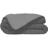 Image de Calgary - Couette Chaude Microfibre 400gr/m² - Gris & Argent - 220 X 240 Cm