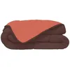 Image de Couette Microfibre 400g/m² Calgary Chocolat & Corail 200x200cm