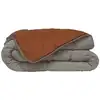 Image de Calgary - Couette Chaude Microfibre 400gr/m² - Gris Galet & Marron Gingembre -140 X 200 Cm