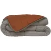 Image de CALGARY - Couette Chaude Microfibre 400gr/m² - Gris Galet & Marron Gingembre - 240 x 260 cm