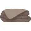 Image de Hudson - Couette Légere Microfibre - 200gr/m2 - Taupe & Lin - 240 X 260 Cm