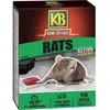 Image de Raticide KB HOME DEFENSE - Rat pâte 15x10g - Action radicale - Lieux secs et humides - Gants offerts