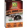 Image de Céréales anti-rats souris et mulots - KB HOME DEFENSE - 5x25g - Lieux secs - Gants offerts