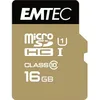 Image de Carte mémoire flash - EMTEC - Micro SD 16 Go - Classe 10 - Vitesse de lecture jusquà 85 Mo/s