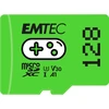 Image de Carte Mémoire Gaming Microsd Uhs I U3 V30 A1 A2 Emtec 128 Go Vert