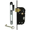 Image de Serrure à larder MULTIBAT à pêne dormant et 1/2 tour axe 40mm fourni avec 1 clé sens droite finition noir - JPM - 000240-02-1X