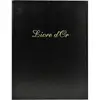 Image de Livre D'or - 27x22cm - Couverture Simili Cuir - Noir - Tranche Or - 100 Pages Blanches