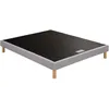 Image de Sommier à lattes 140 x 190 SIMMONS - 4 pieds bois - Caisse en bois massif - Lattes fixes en bois 98 mm de largeur -