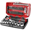 Image de Coffret de clé à cliquet manche rotatif avec douilles 1/4" FACOM R.360NANOPB 6 pans (38 pièces) en occasion ou reconditionné